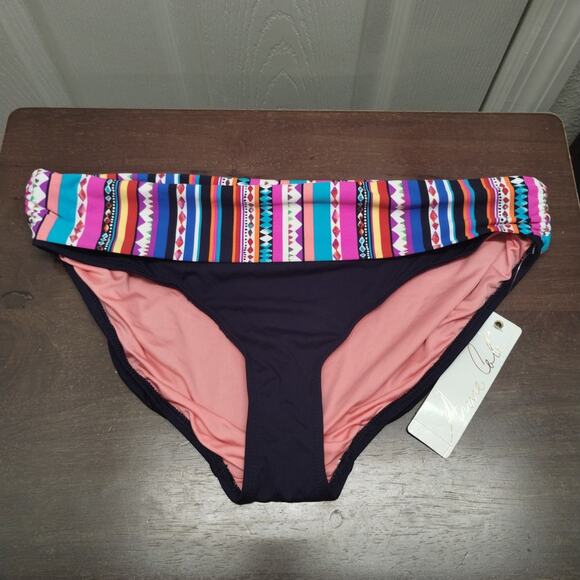 Anne Cole NWT Size XL Multicolor Boho Tribal Swim Separates Bikini Bottom - Picture 1 of 7